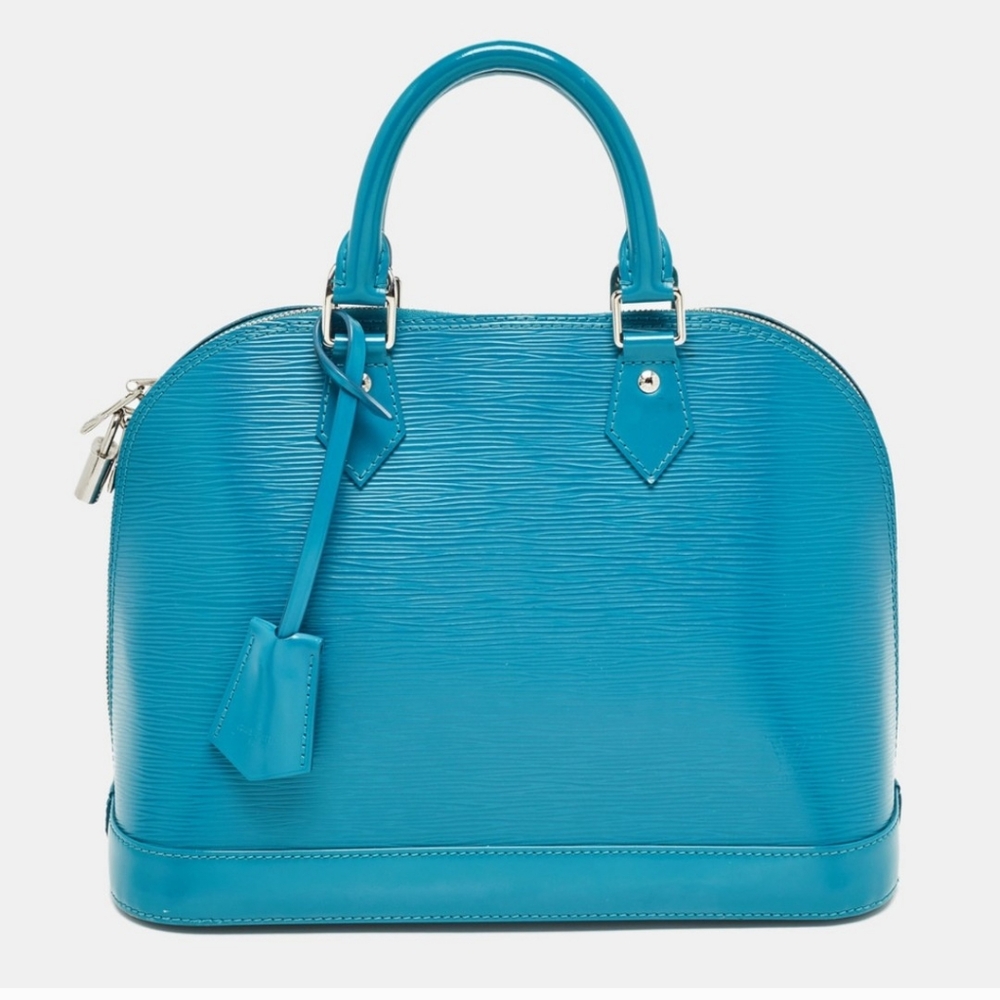 Elegant LV Cyan Epi Leather Alma PM Handbag - Picture 10 of 16